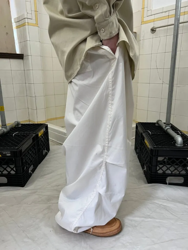1940s Vintage White Oversized Snow Pants - Size OS