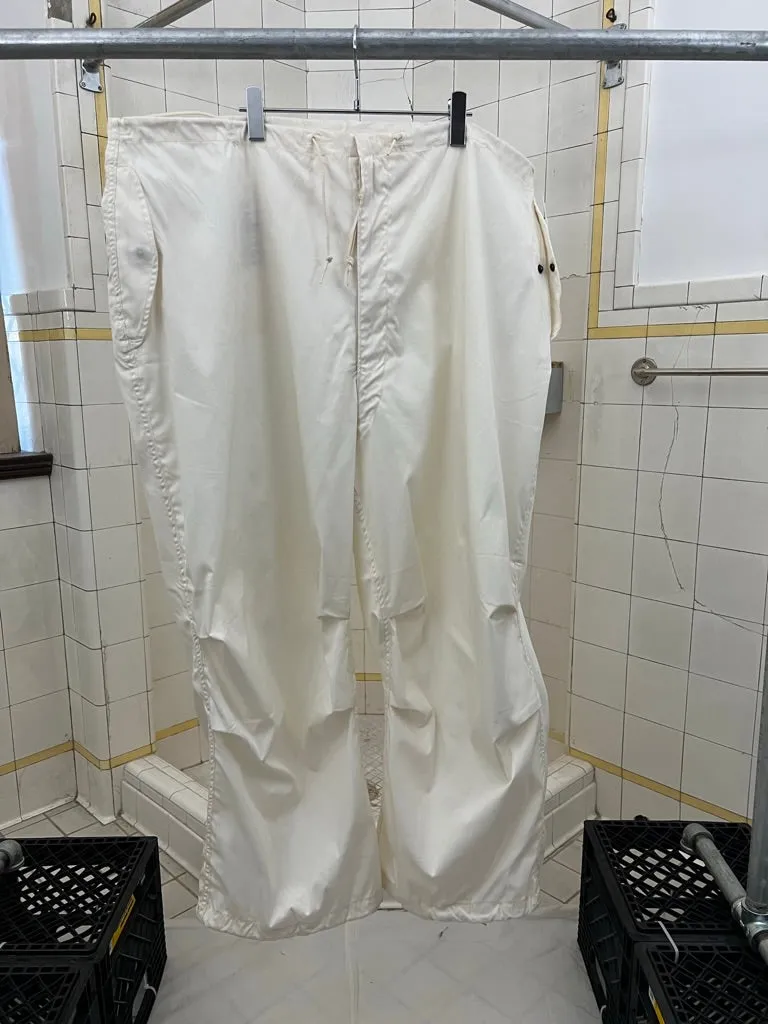 1940s Vintage White Oversized Snow Pants - Size OS