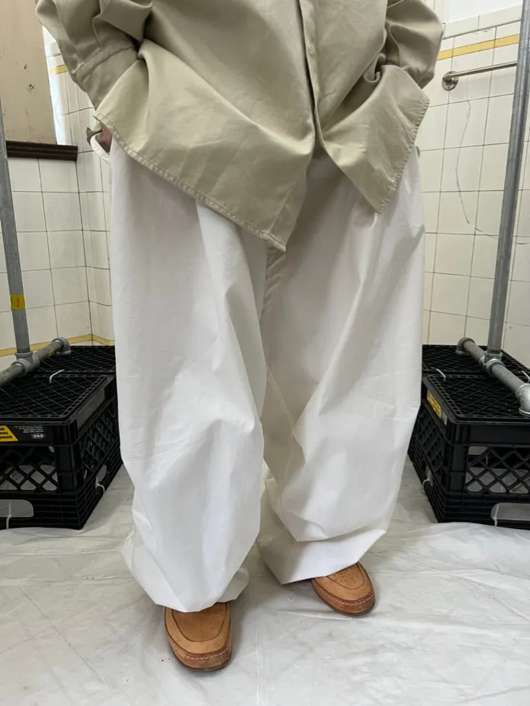 1940s Vintage White Oversized Snow Pants - Size OS
