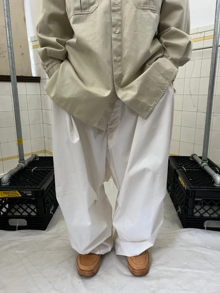 1940s Vintage White Oversized Snow Pants - Size OS