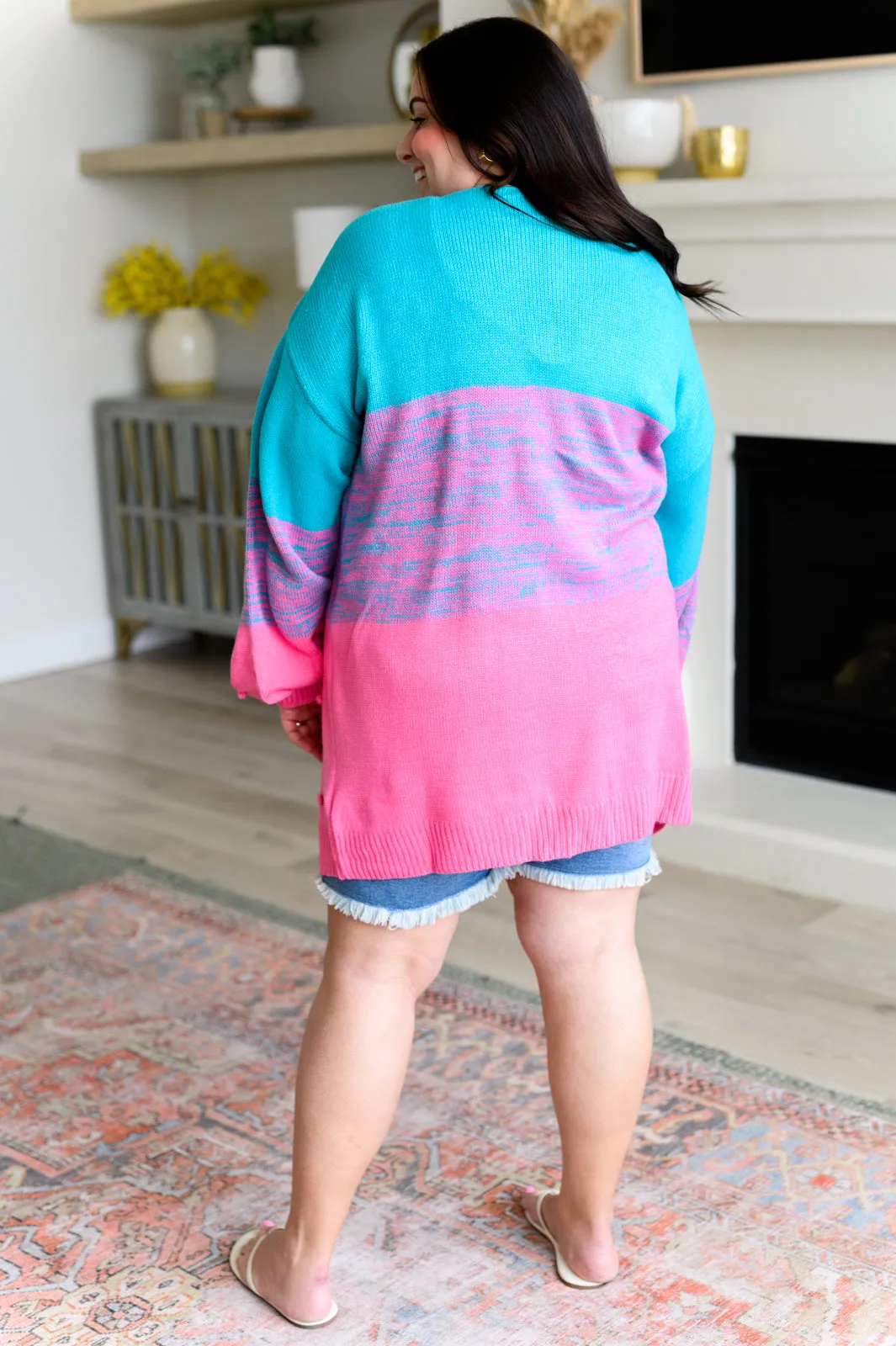 Blue Raspberry Ombre Cardigan