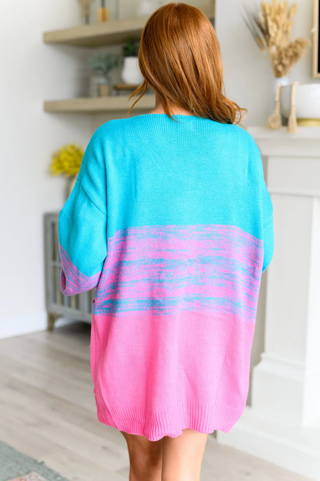 Blue Raspberry Ombre Cardigan