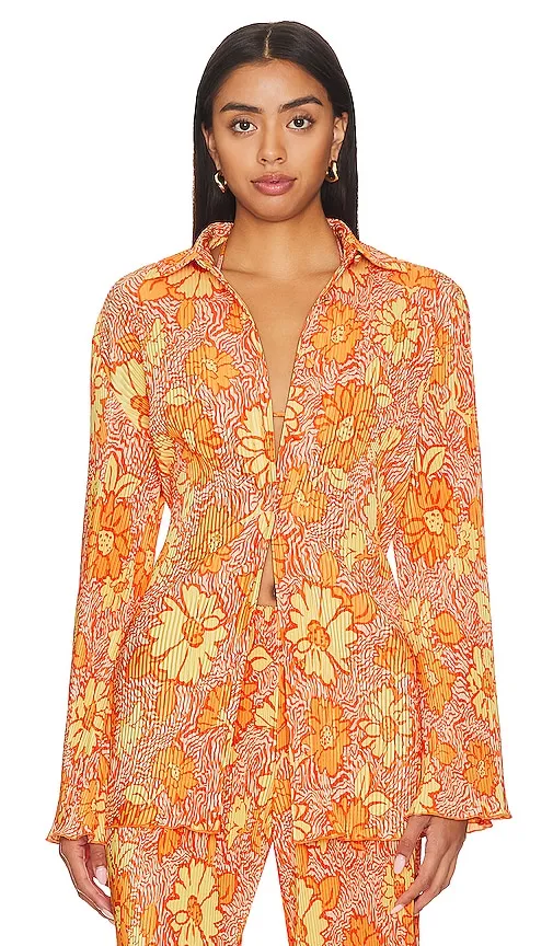 Camila Coelho Pacha Top in Orange