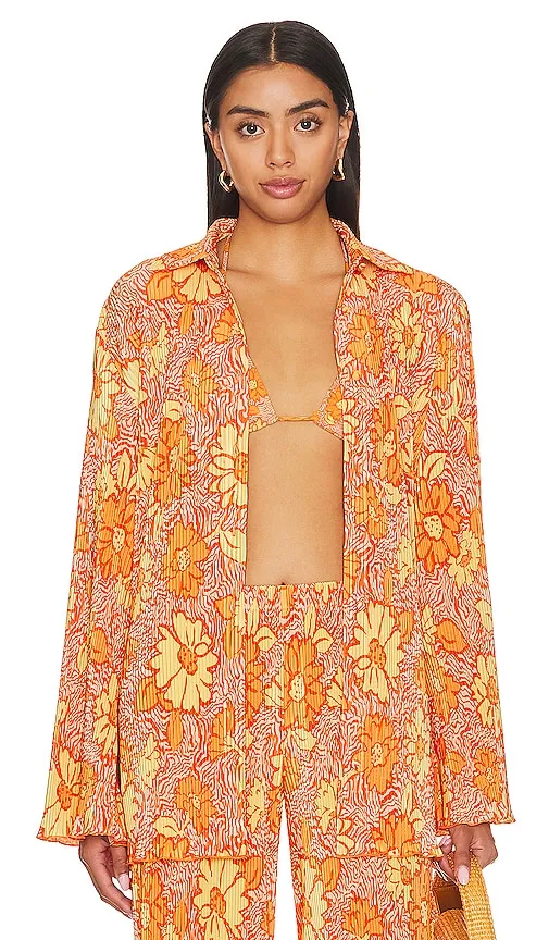 Camila Coelho Pacha Top in Orange
