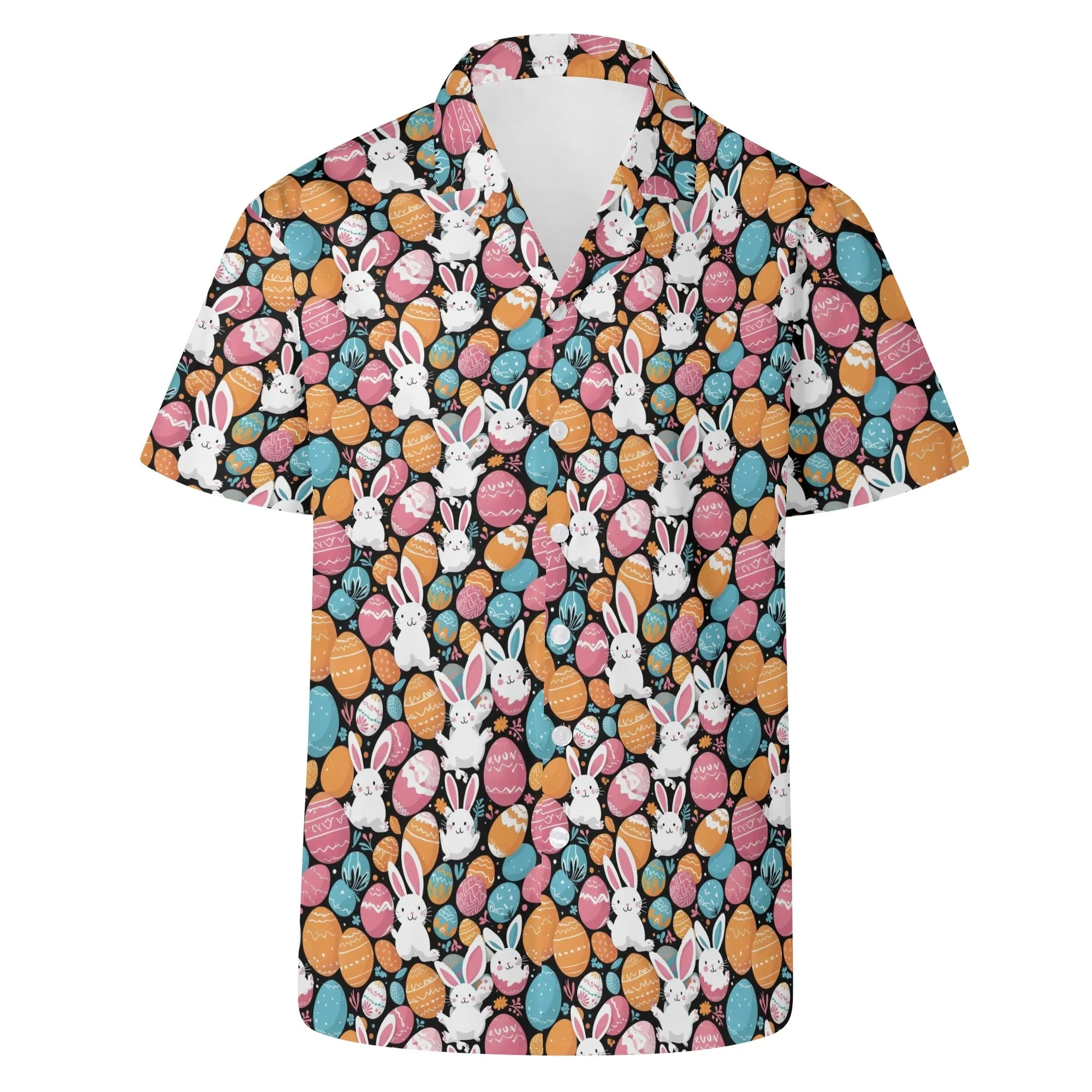 Fun Bunny Mens Casual Hawaiian Shirt