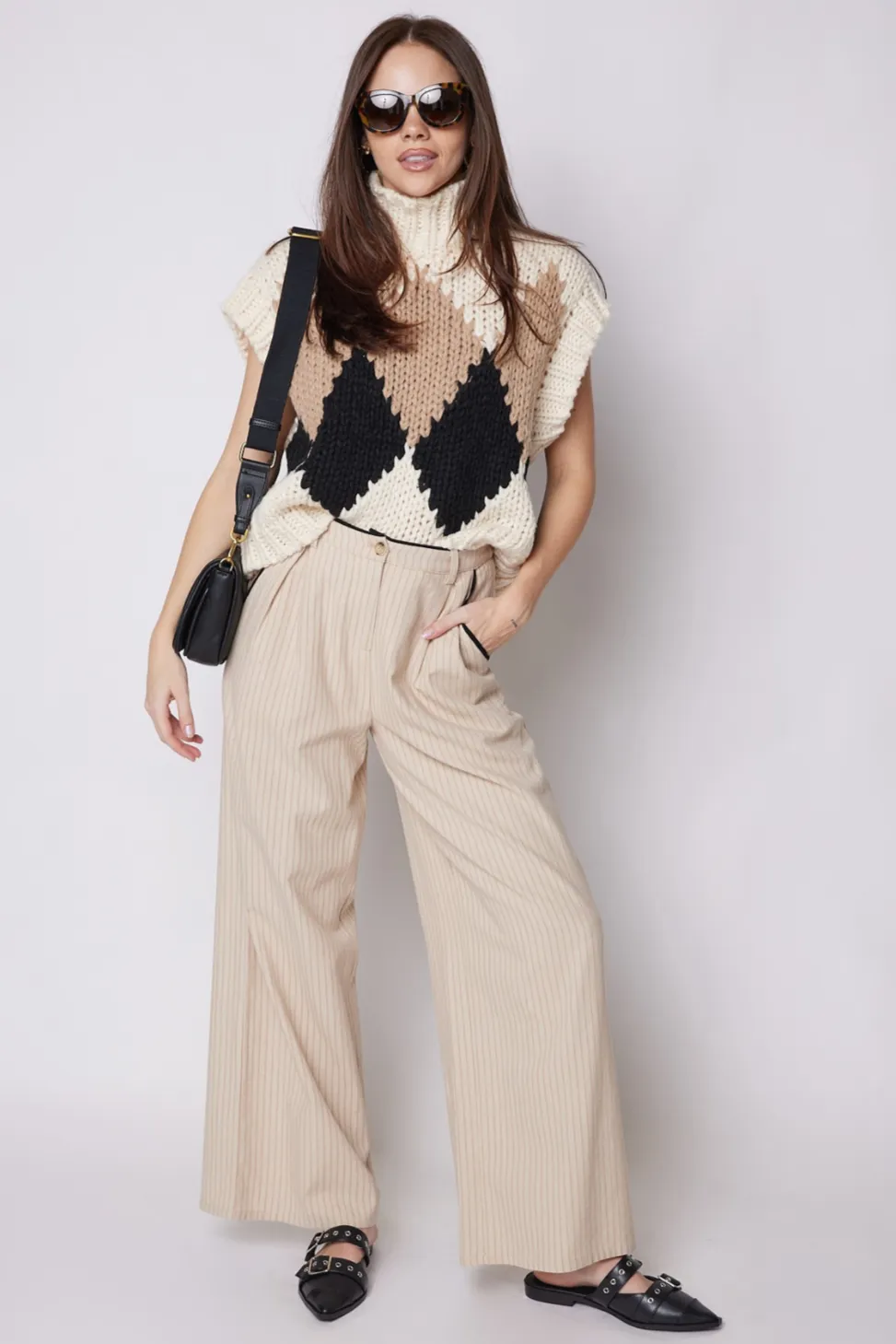 Jonas Diamond Knit Sweater Vest