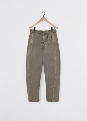 Lemaire Twisted Belted Pants (Denim Snow Olive)