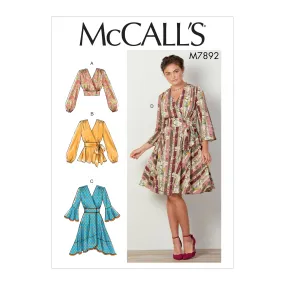 M7892 Misses' Tops and Dresses