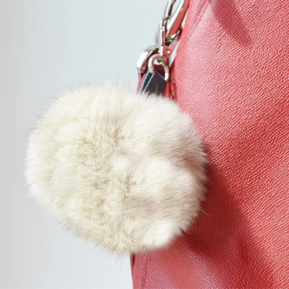 Mandala Crafts Faux Fur Pom Pom Balls - Fluffy Pom Poms Puff Balls Pompoms for Keychains - Faux Fur Pom Poms for Hats Scarves Shoes Bags Charms 20 PCs 10 Colors 3 Inches