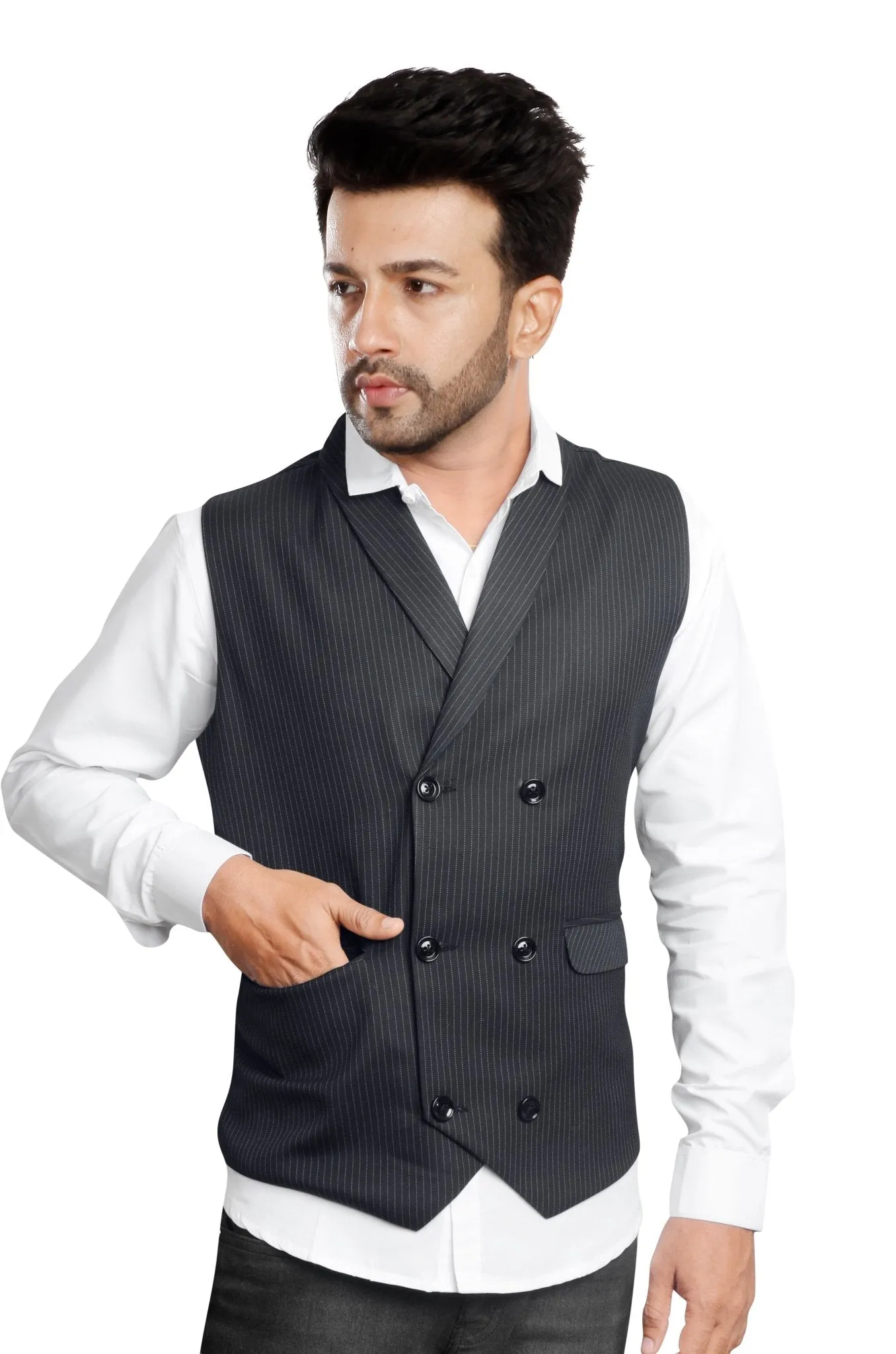Men’s Charcoal Business Attire Waistcoat