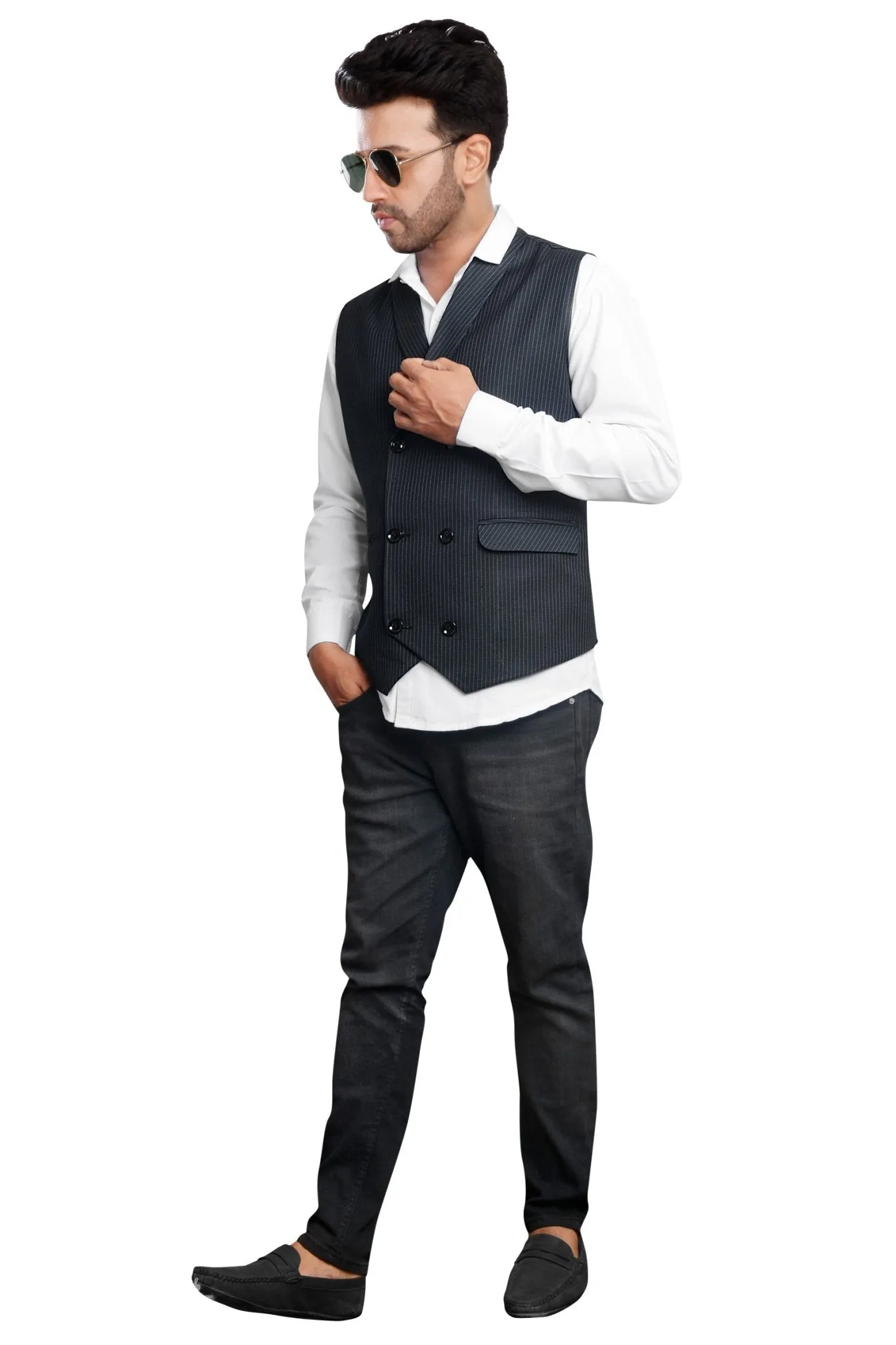 Men’s Charcoal Business Attire Waistcoat