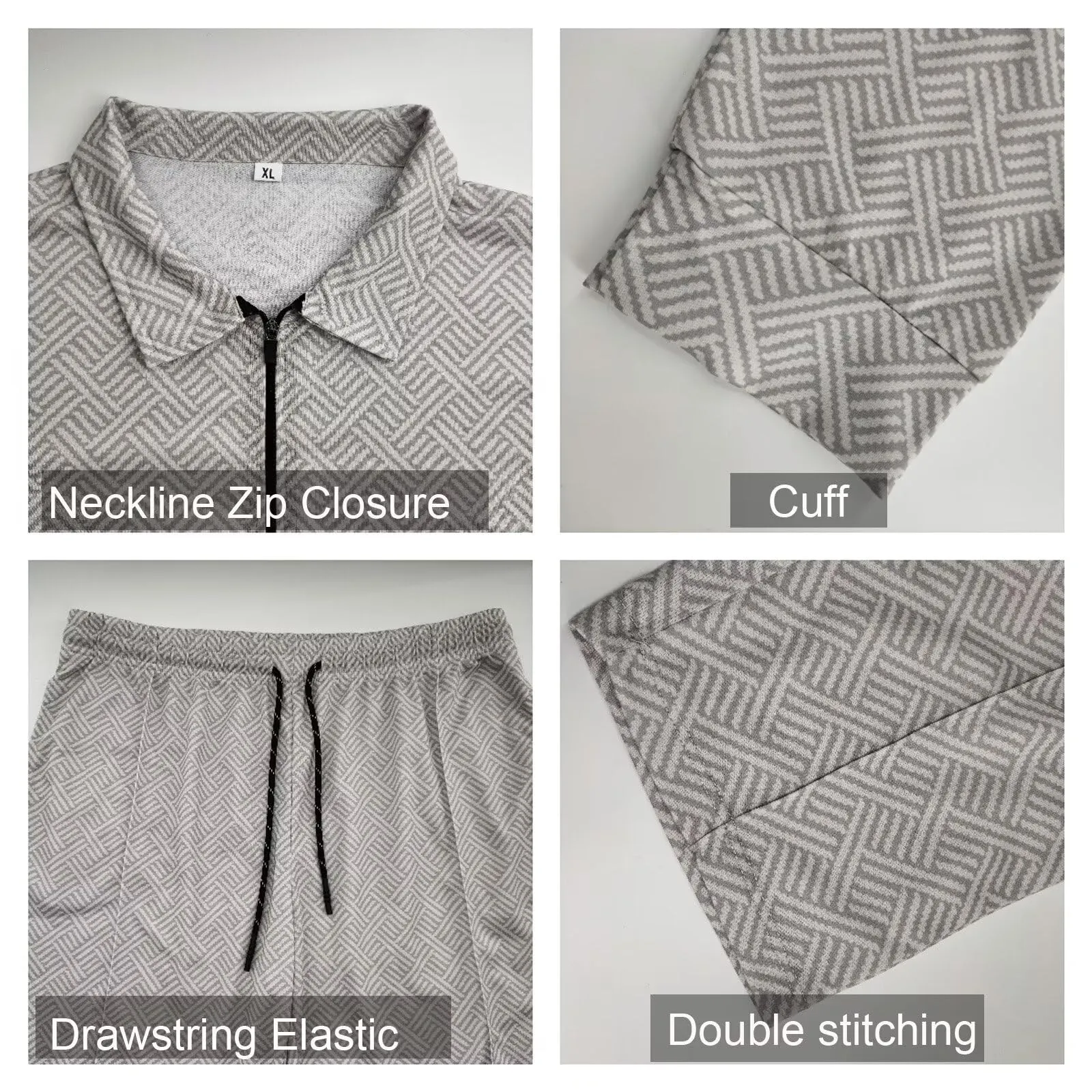 Men's Polo Track Suit Sets Long Sleeve Mens Outfits 2 Piece Fashion Sweatsuit Comfy Casual Set for Men