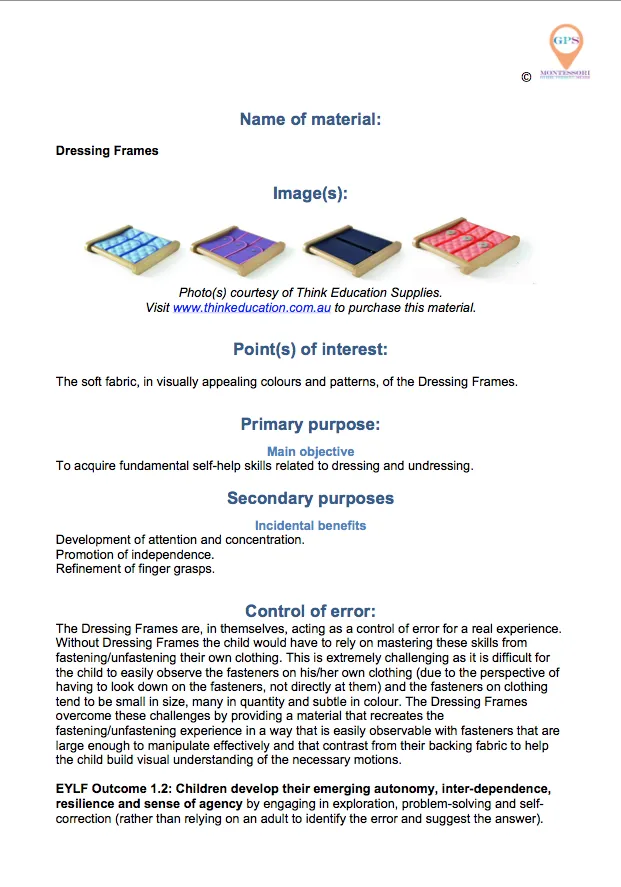Montessori GPS