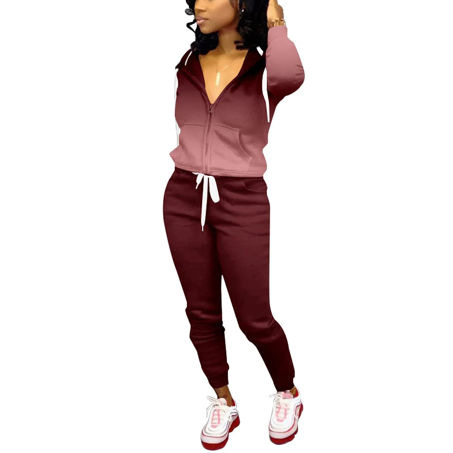 Nimsruc Two Piece Outfits For Women Casual Tracksuit