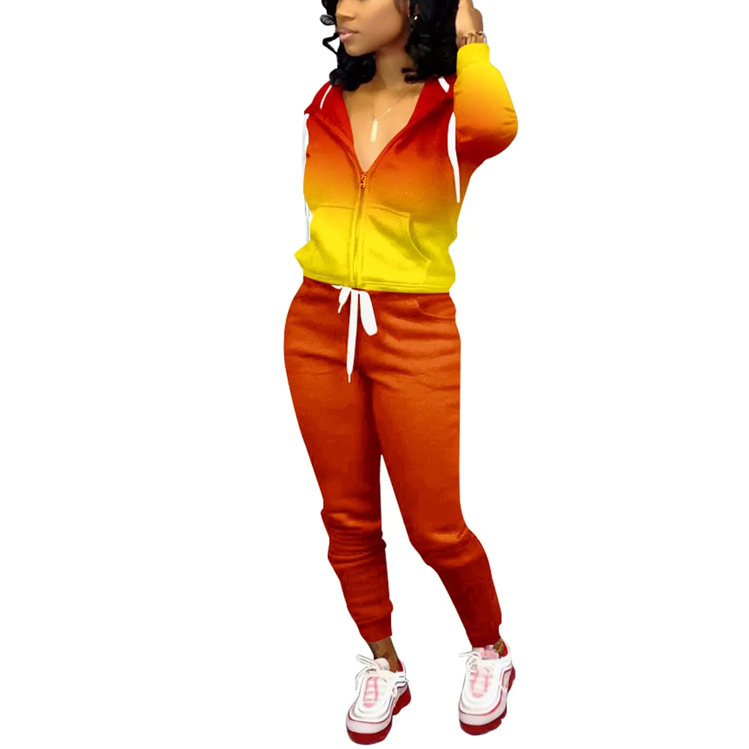 Nimsruc Two Piece Outfits For Women Casual Tracksuit