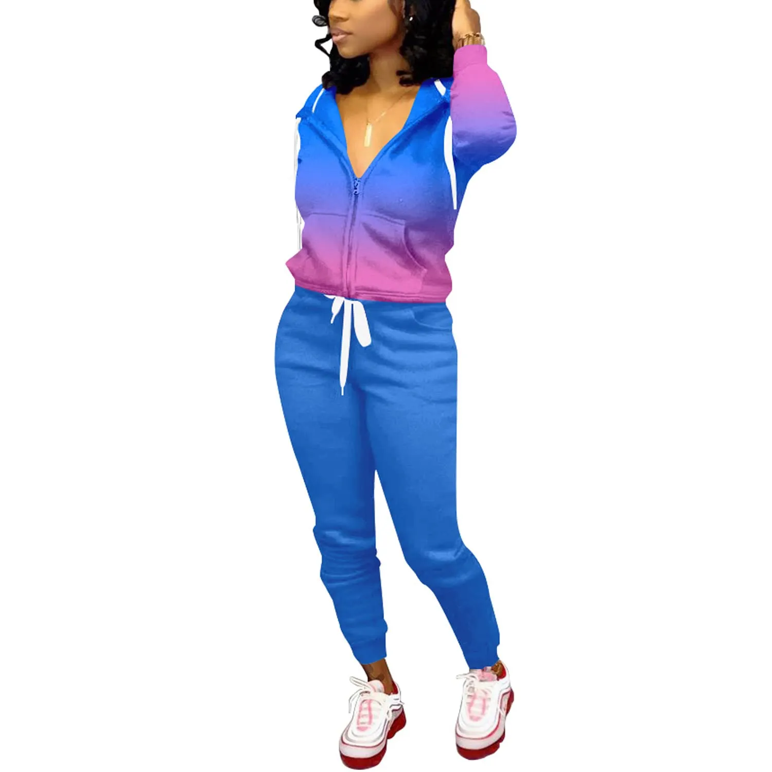 Nimsruc Two Piece Outfits For Women Casual Tracksuit