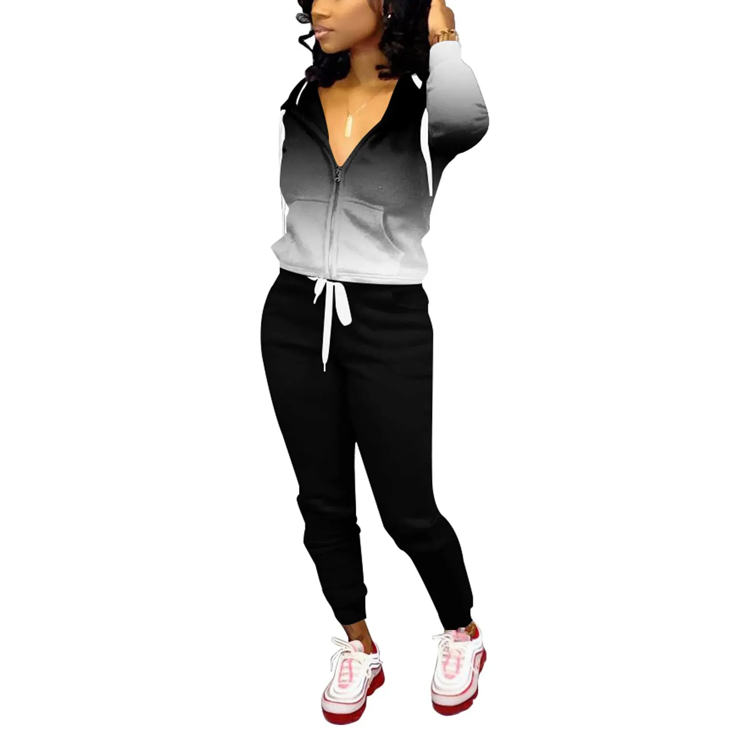Nimsruc Two Piece Outfits For Women Casual Tracksuit