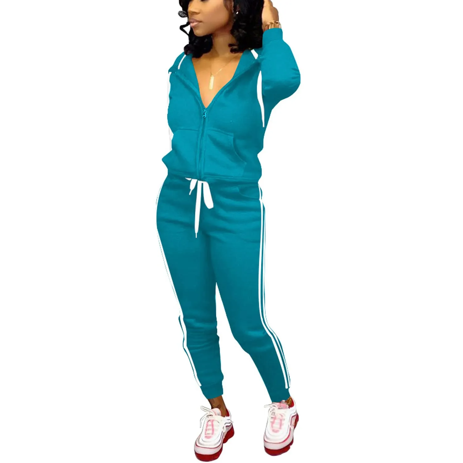 Nimsruc Two Piece Outfits For Women Casual Tracksuit