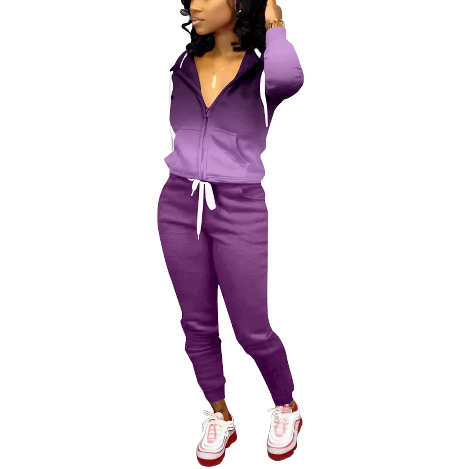 Nimsruc Two Piece Outfits For Women Casual Tracksuit