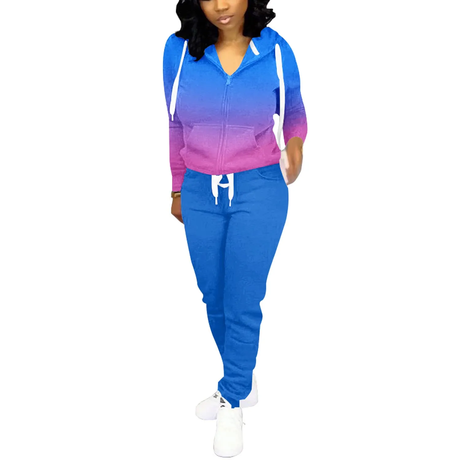 Nimsruc Two Piece Outfits For Women Casual Tracksuit