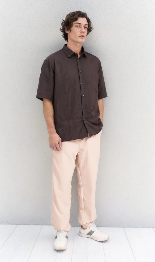 R206336 - Ready Garment Short-Sleeve Button-Up Shirt - Black