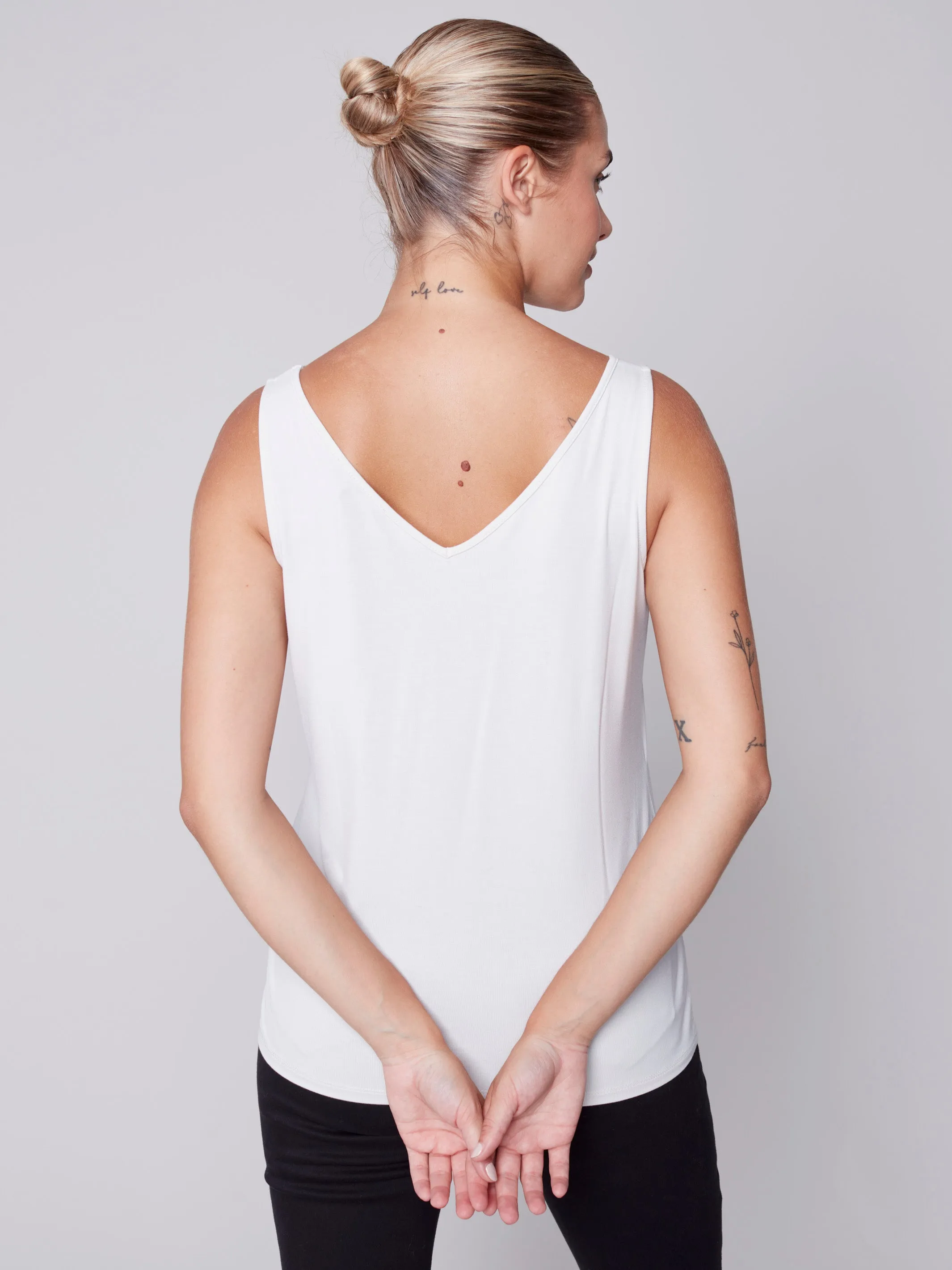 Reversible Bamboo Cami - Almond