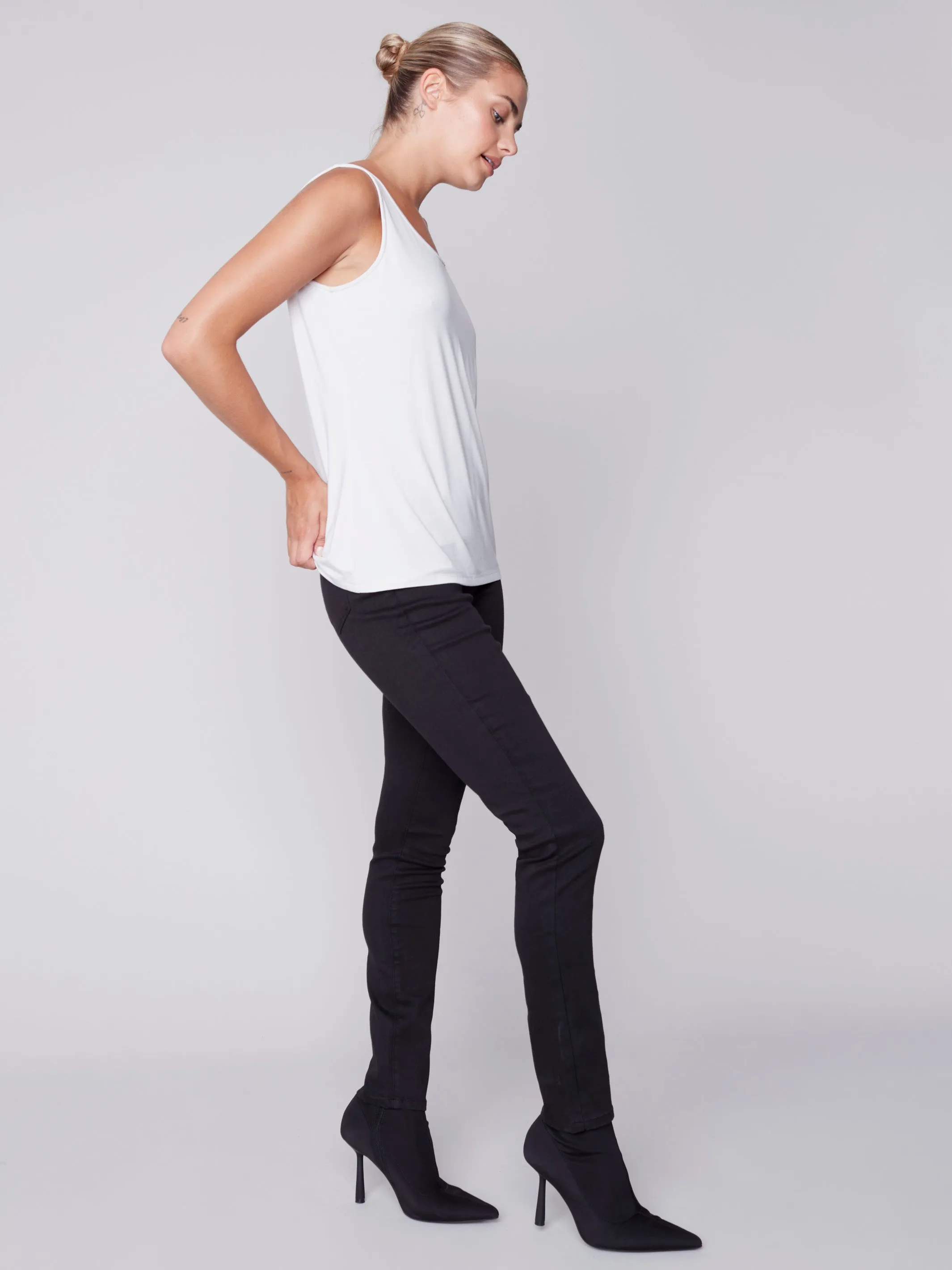 Reversible Bamboo Cami - Almond