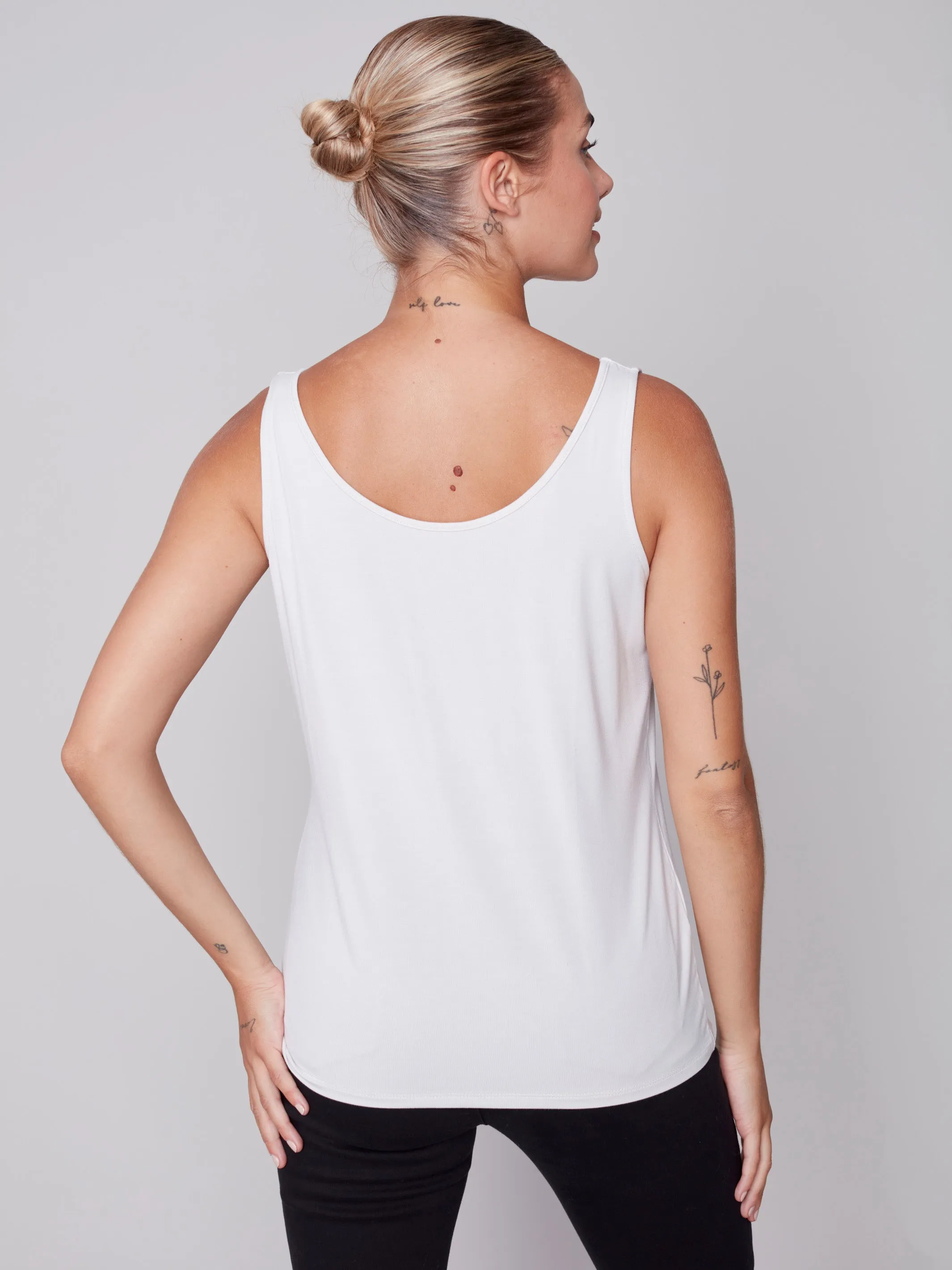 Reversible Bamboo Cami - Almond