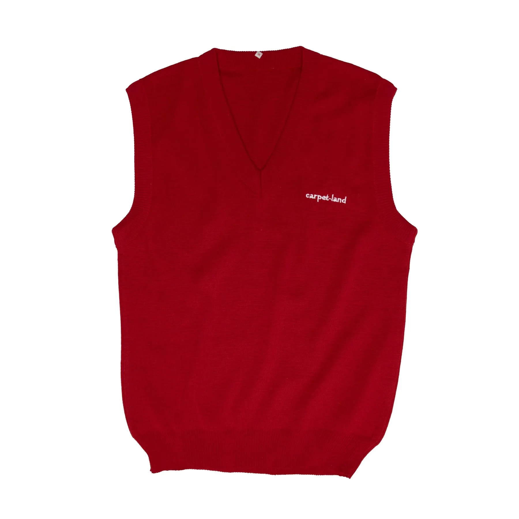Rib Stitch Wool V Neck Team Sweater