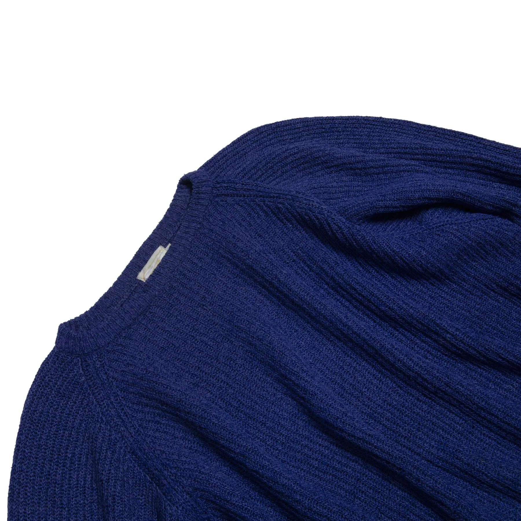 Silk Viscose Yarn Rib Stitch Raglan Jumper