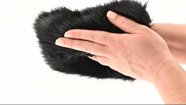 Spiked and Furry Black Sensory Mitt