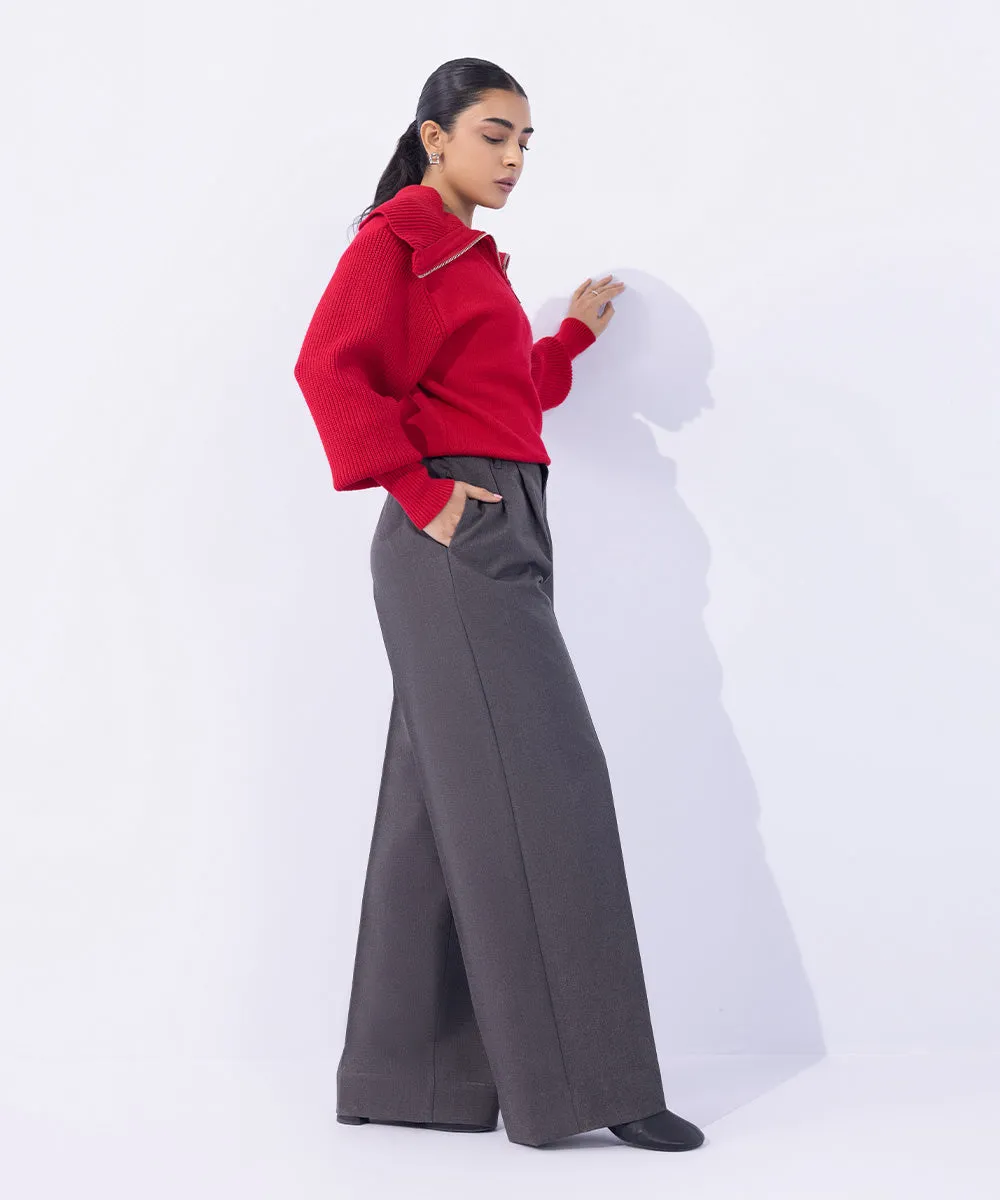 Tailored Wide Leg Trousers