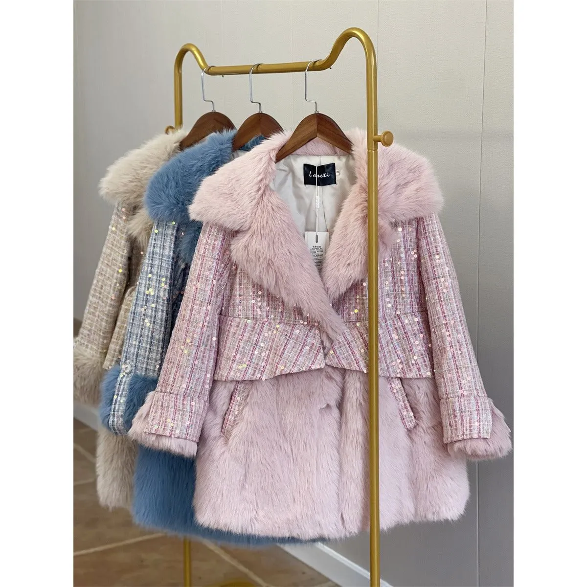 Winter Fluffy Faux Fur Coat Women Fashion Warm Women's Coat Fur Jacket