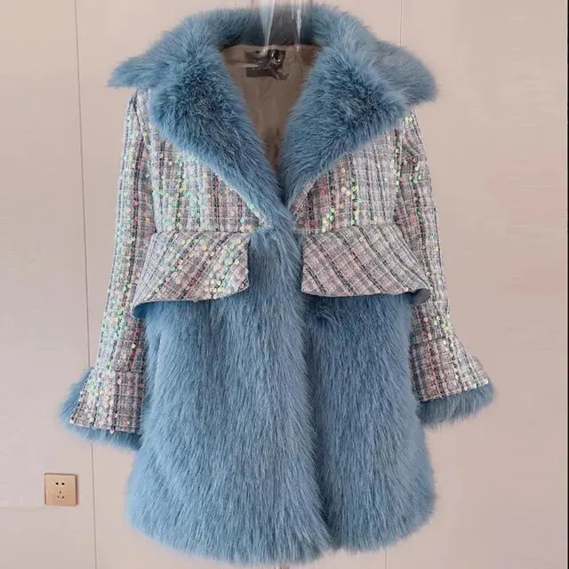 Winter Fluffy Faux Fur Coat Women Fashion Warm Women's Coat Fur Jacket